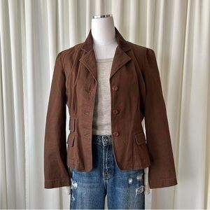 Dockers Brown Corduroy Collar Utility Jacket.